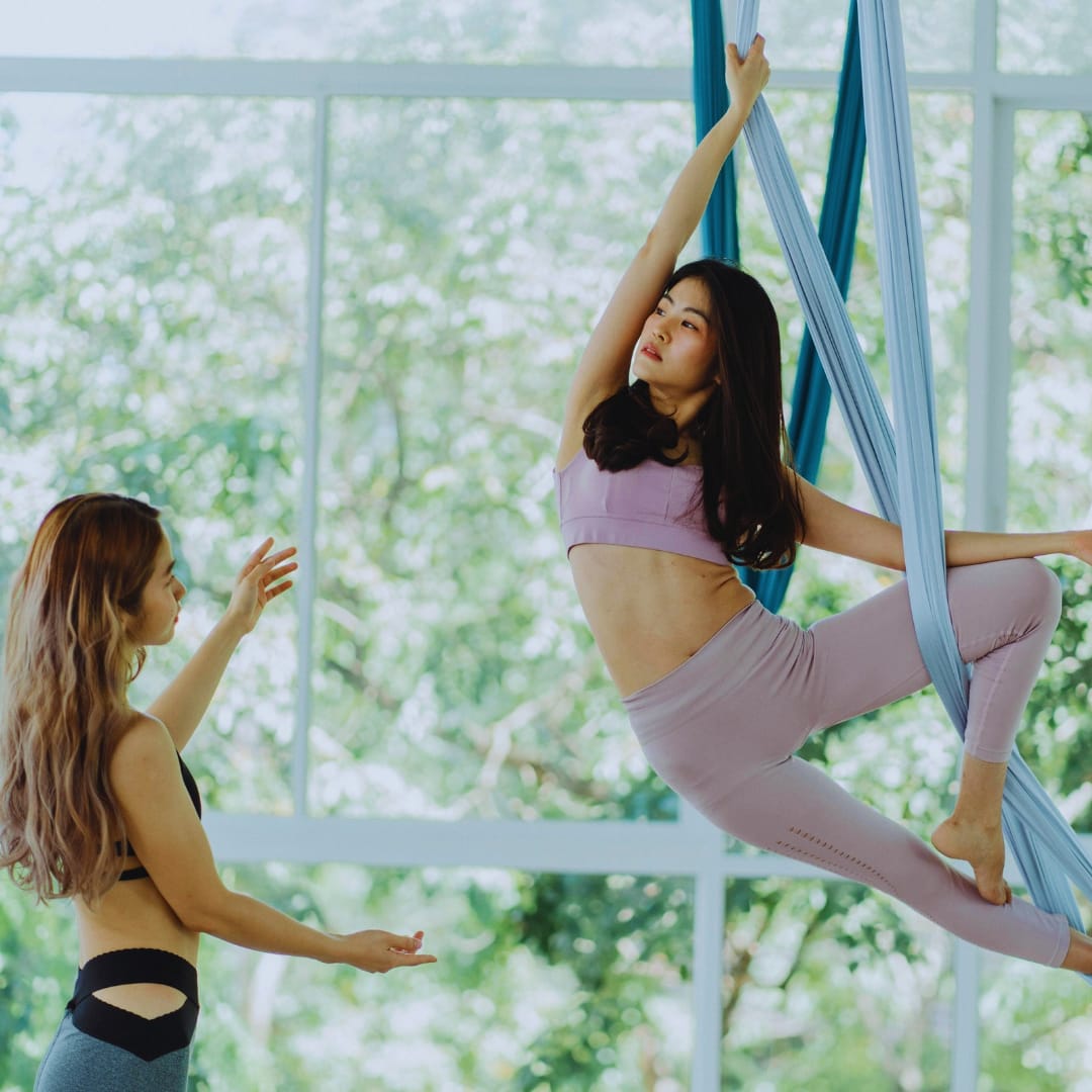 Aerial Yoga at Superyogis Yoga Studio for Health and Fitness